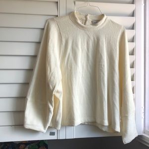 Madewell Texture and Thread button back mock neck